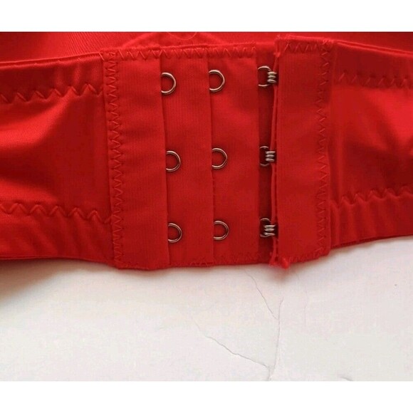 Prima Valentina Intimates Wireless Bra Size 38D Red Padded Wireless Pleated - Picture 7 of 7